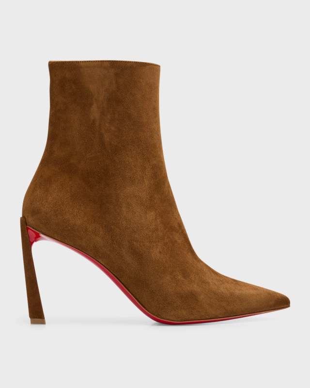 Condora Suede Stiletto Red Sole Booties